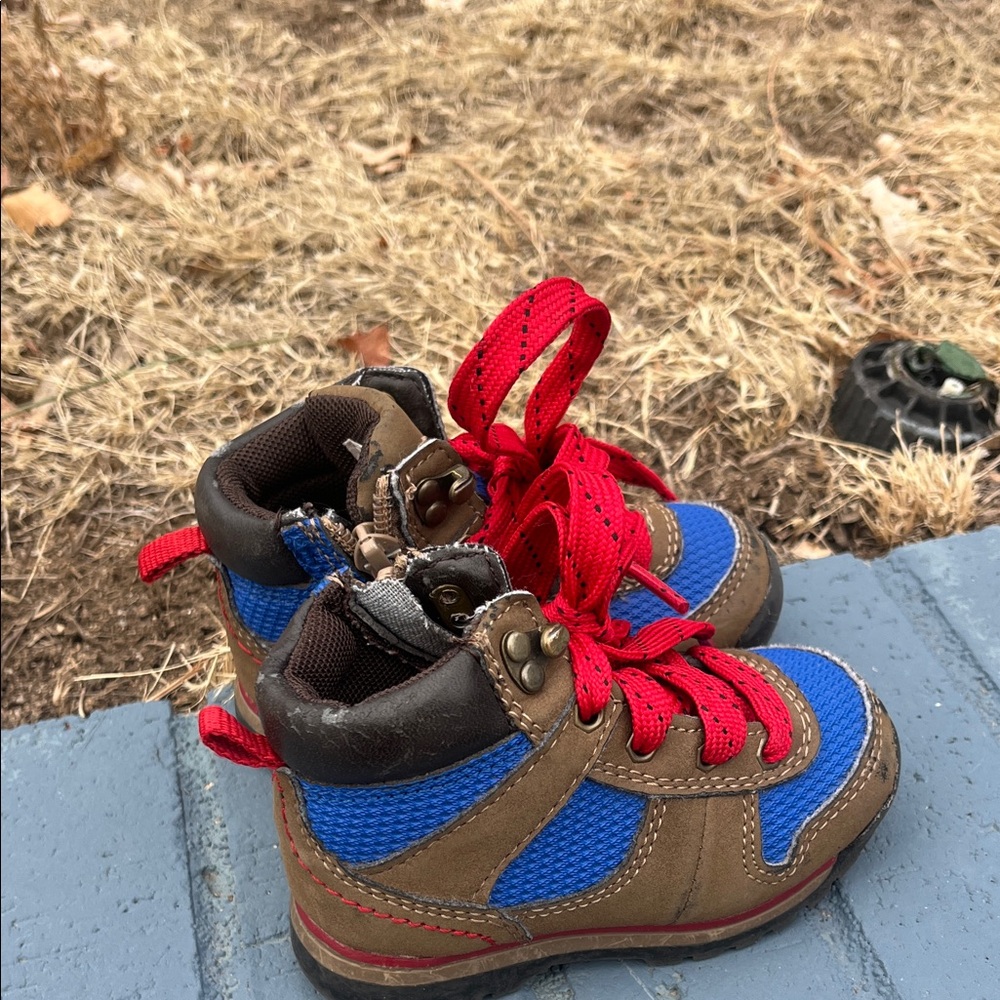 Smart Fit Brown and Blue Kids Boots